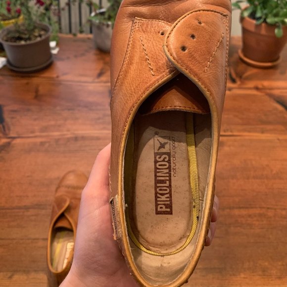 PIKOLINOS Cognac Tan Leather Oxford Shoes - Picture 4 of 7